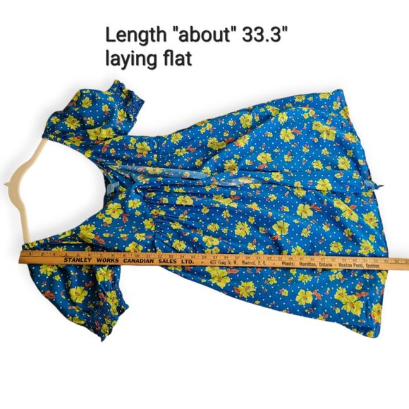 Draper James Blue Mini Dress XS - Polka Dot Floral Style - Picture 12 of 16